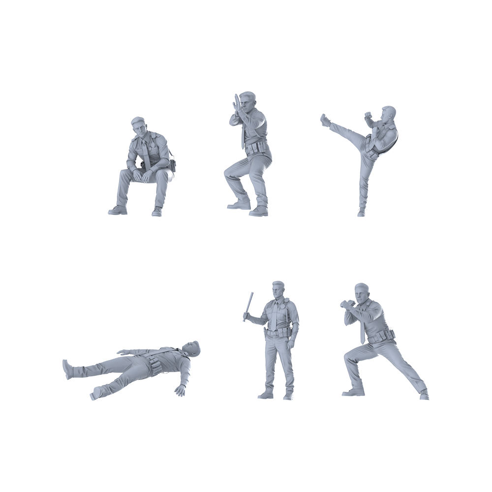 MRY-SFW LYGR400 Modern Florida State Police Six-Person Battle Move 3D Printed Resin Model Kit by SSMODEL