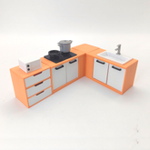 LYTP12212 1/12 Contemporary Kitchen Showcase Miniature Heirloom Display 1:12 Scale