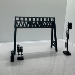 LYTS097 3D Printed Model Kit Model Railway Scenery Dwarf Block Signal And Bridge Set