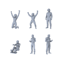 MRY-SFW LYTR389 Racing 5-Pack, Ideal Racing, Tabletop Painting Miniature Car Diorama Figures Scene Props Accessories Resin 3D Printed Resin Model Kit by SSMODEL