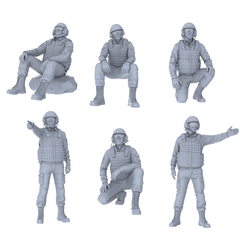 MRY-SFW LYGR486 Modern Tank Crew Six-Person Daily Routine 2 3D Printed Resin Model Kit by SSMODEL