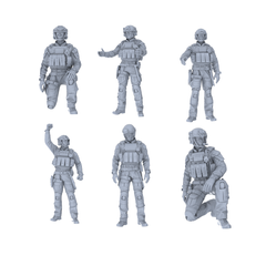 MRY-SFW LYGR559 Modern Miami Special Forces Six-Person Daily Routine 2 3D Printed Resin Model Kit by SSMODEL