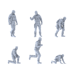 MRY-SFW LYGR390 Modern Special Forces Six-Person Battle Move 3D Printed Resin Model Kit by SSMODEL