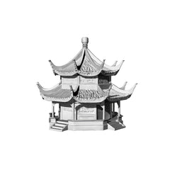 RHMG-194(195) 1/S 1/L Miniature Factory Building Military Car Railroad Track Accessory Props Diorama Scenery Model Ornament Octagonal Pavilion