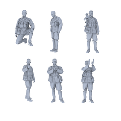 MRY-SFW LYGR520 Historical People's Liberation Army Six-Person Command Group 3D Printed Resin Model Kit by SSMODEL