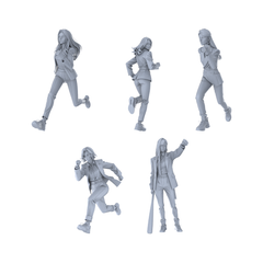 MRY-SFW LYGR178 On The Run Female Warrior Chess Resin White Model War Game Miniature Soldier Scene Character Figure Hand Painted 3D Printed Resin Model Kit by SSMODEL
