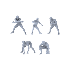 MRY-SFW LYTR558 Modern Court Wrestlers Pose Group of 5 Miniature Car Diorama Figures Scene Props Accessories Resin 3D Printed Resin Model Kit by SSMODEL