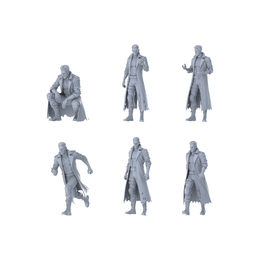 MRY-SFW LYGR436 Zombie Killer 3 Six-Person Daily Routine 3D Printed Resin Model Kit by SSMODEL