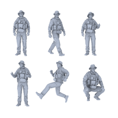 MRY-SFW LYGR452 Navy SEALs Six-Person Daily Routine 3D Printed Resin Model Kit by SSMODEL