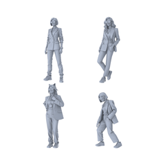MRY-SFW LYGR165 All women in suits garage scene wargame model resin blank wargame miniature figure scene character figure hand painted 3D Printed Resin Model Kit by SSMODEL