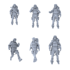 MRY-SFW LYGR440 Modern Chinese Highland Border Soldiers Six-Person Daily Routine 3D Printed Resin Model Kit by SSMODEL