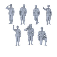 MRY-SFW LYGR549 Northeastern Army 2 Seven-Person Receiving Orders 3D Printed Resin Model Kit by SSMODEL