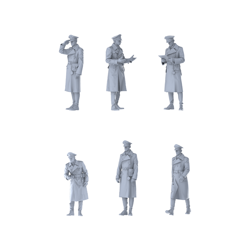 MRY-SFW LYGR418 WWII German Army Six-Person Daily Routine 3D Printed Resin Model Kit by SSMODEL