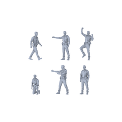 MRY-SFW LYGR398 Modern Florida State Police Six-Person Daily Routine 3D Printed Resin Model Kit by SSMODEL