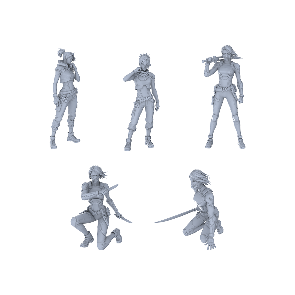 MRY-SFW LYGR063 Shadow Squad Standby State2 Military Theme Wargame Resin White Model Game Theme Sci-Fi Theme Wargame Miniature Soldiers Scene Characters Figure Hand-Painted 3D Printed Resin Model Kit by SSMODEL