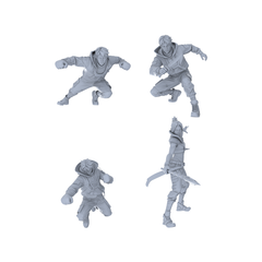 MRY-SFW LYGR064 Shadow Squad Short Weapon Combat State 2 Military Theme Wargame Resin White Model Game Theme Sci-Fi Theme Wargame Miniature Soldiers Scene Characters Figure Hand-Painted 3D Printed Resin Model Kit by SSMODEL