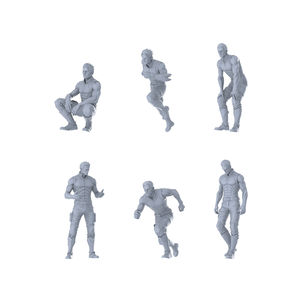 MRY-SFW LYGR430 Early Young Ghost Hunter Six-Person Daily Routine 3D Printed Resin Model Kit by SSMODEL