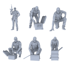 MRY-SFW LYGR570 Modern US Police Six-Person Combat Group 3D Printed Resin Model Kit by SSMODEL