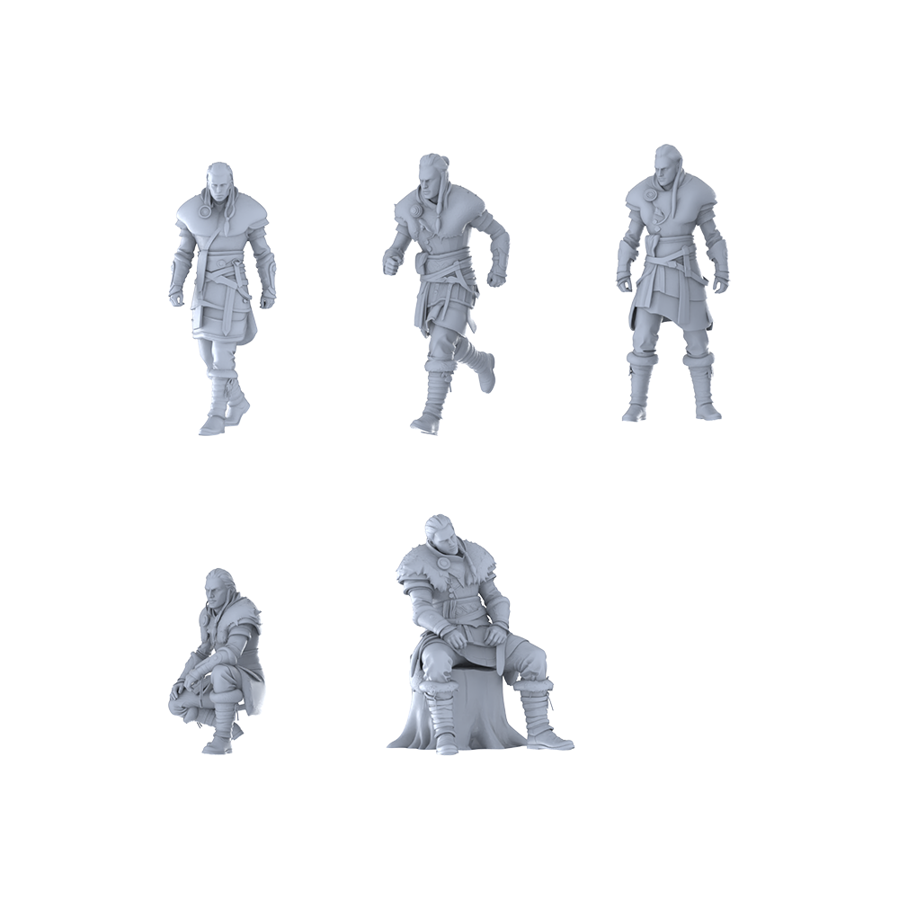 MRY-SFW LYGR372 Medieval Assassin Five-Person Basic Move 3D Printed Resin Model Kit by SSMODEL