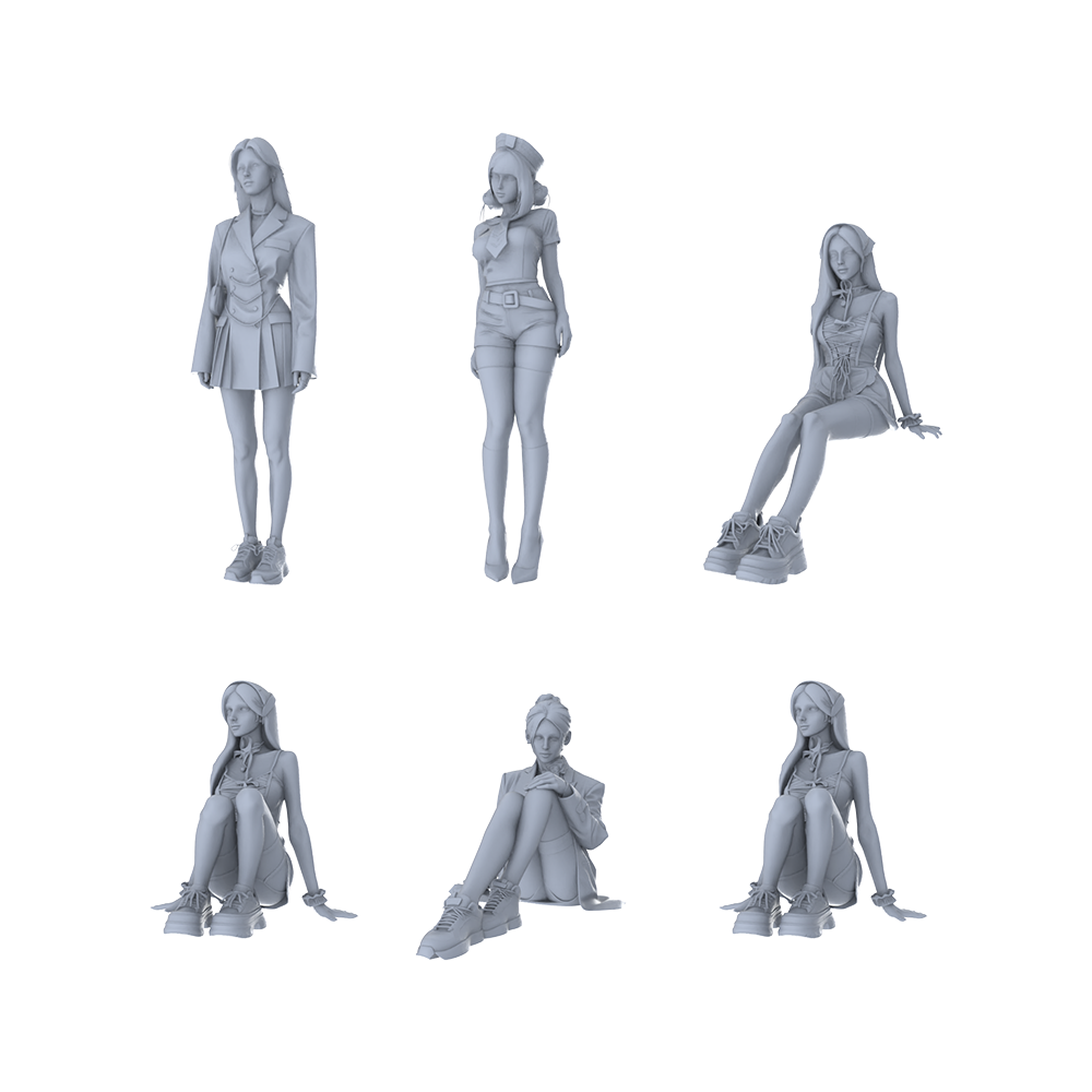 MRY-SFW LYGR172 Beauty 1 Female Warrior Chess Resin White Model War Game Miniature Soldier Scene Character Figure Hand Painted 3D Printed Resin Model Kit by SSMODEL