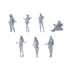 MRY-SFW LYGR179 Beauty 7Female Warrior Chess Resin White Model War Game Miniature Soldier Scene Character Figure Hand Painted 3D Printed Resin Model Kit by SSMODEL