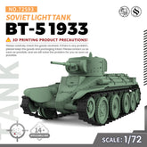 SSMODEL 593 Military Armoured Model Kit Soviet BT-5 1933 Light Tank