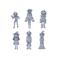 MRY-SFW LYGR148 Halloween pumpkin family wargame model resin blank wargame miniature figure scene character figure hand painted 3D Printed Resin Model Kit by SSMODEL