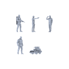 MRY-SFW LYGR391 Modern Armed Youth Five-Person Operation 3D Printed Resin Model Kit by SSMODEL