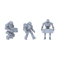 MRY-SFW LYGR131 Wasteland Style Doomsday Robot Carrying Motion Game Theme Wargame Resin White Model Wargame Miniature Soldier Scene Character Hand Figure Hand Painted 3D Printed Resin Model Kit by SSMODEL
