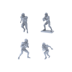 Yao's Studio LYTR302 Unpainted Football Player Miniatures 4-Pack | For Diorama, Wargaming & Painting Projects Miniatures Diorama Resin Figures 3D Printed Resin Model Kit by SSMODEL