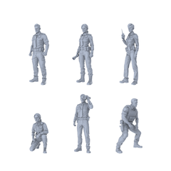 MRY-SFW LYTR426 Law Enforcement Vanguard Hexad 6-Figure Set, Police Duty, DIY Paintingation Miniature Car Diorama Figures Scene Props Accessories Resin 3D Printed Resin Model Kit by SSMODEL