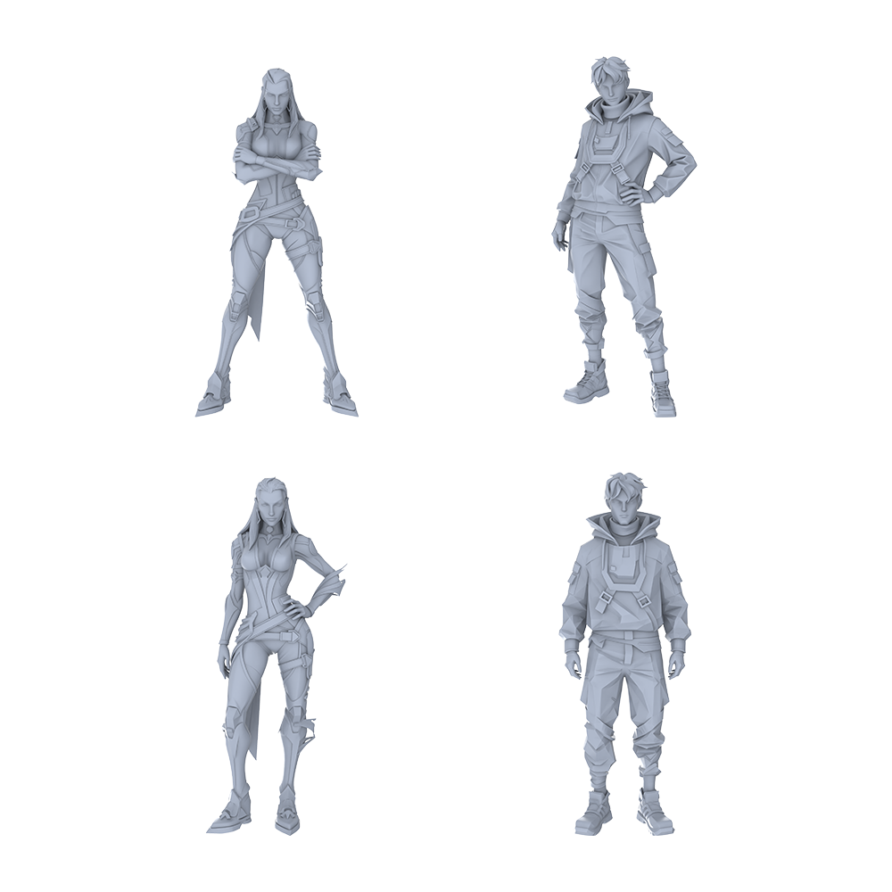 MRY-SFW LYGR062 Shadow Squad, Standby State, Military Theme, Wargame, Resin White Model, Game Theme, Sci-Fi Theme, Miniature Soldiers, Scene Characters, Figure, Hand-Painted 3D Printed Resin Model Kit by SSMODEL