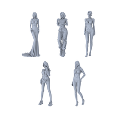 MRY-SFW LYGR173 Beauty 2 Female Warrior Chess Resin White Model War Game Miniature Soldier Scene Character Figure Hand Painted 3D Printed Resin Model Kit by SSMODEL