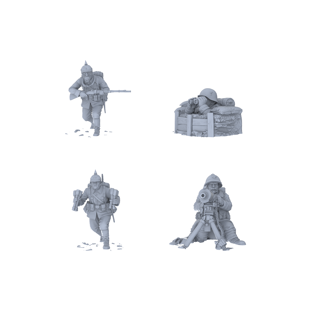 MRY-SFW LYGR152 World War I German soldier military model military theme wargame model resin blank wargame miniature figure scene character figure hand painted 3D Printed Resin Model Kit by SSMODEL