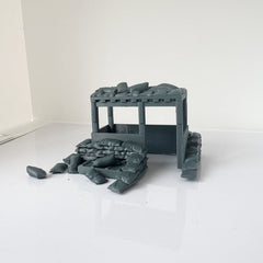 LYTS104 3D Printed Model Kit Scenic Terrain Military Bunker Scene Including Sandbags Buildings And Crates