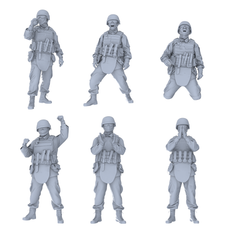 MRY-SFW LYGR496 Modern Ukrainian Army Six-Person Leisure Activity 3D Printed Resin Model Kit by SSMODEL