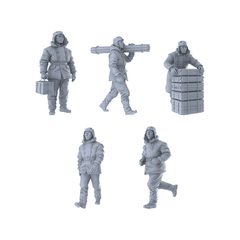 MRY-SFW LYGR204 Chinese People's Volunteer Army carrying military theme military model war flag resin white mold theme war game miniature soldier scene figure hand model hand painting 3D Printed Resin Model Kit by SSMODEL