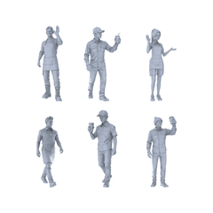MRY-SFW LYTR373 Baristas 6-Pack, Ideal Caf¡§|, Tabletop Painting Miniature Car Diorama Figures Scene Props Accessories Resin 3D Printed Resin Model Kit by SSMODEL