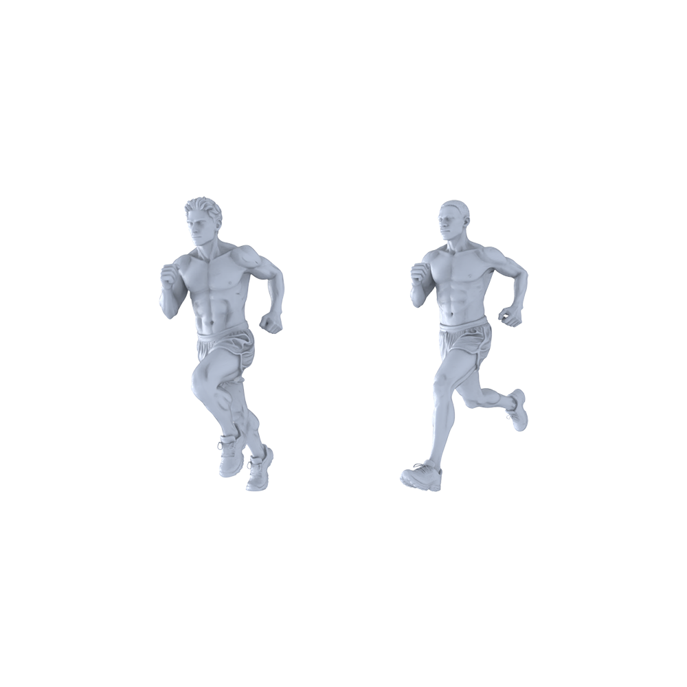 MRY-SFW LYTR381 Runners 2-Pack, Ideal Sports, Tabletop Painting Miniature Car Diorama Figures Scene Props Accessories Resin 3D Printed Resin Model Kit by SSMODEL
