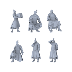 MRY-SFW LYGR228 Terracotta Army 1 Historical Theme War Chess Resin White Mold Miniature Soldier Scene Character Hand Figure 3D Printed Resin Model Kit by SSMODEL