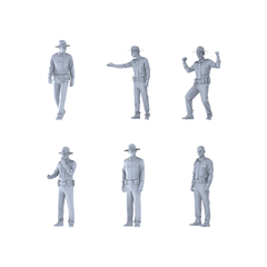 MRY-SFW LYGR392 Modern Arkansas State Police Six-Person Daily Routine 3D Printed Resin Model Kit by SSMODEL