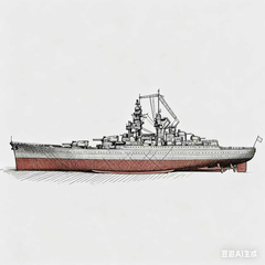 SSC145S Military Model NMF Richelieu cCass Clemenceau Battleship Full Hull