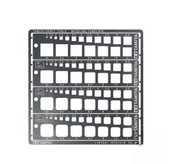 TAMIYA 74156 Modeling Square Stencil 1-10 mm (4) PE Model Making Accessories