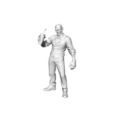 Detail view of MRY-SFW LYGR314 3D Printed Nightclub Staff Zombies Set - DJ, Bartender, Dancer, Security, Waiter Miniature Model Model