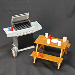 LYTP121025 1/12 Backyard Barbecue 3D Printing DIY Miniature Scenes Dollhouses Creative Ornaments Desktop Displays Mini Models 1/12 Scale BJD OB Dolls Blind Box Figurines & Dolls