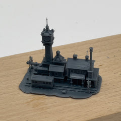 RHMG-208(209) 1/S 1/L 3D Printed Architectural Model Decor Miniature Building Ornament for Deskdesktop ornament Railway Station 2