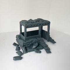 LYTS104 3D Printed Model Kit Scenic Terrain Military Bunker Scene Including Sandbags Buildings And Crates