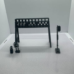 LYTS097 3D Printed Model Kit Model Railway Scenery Dwarf Block Signal And Bridge Set