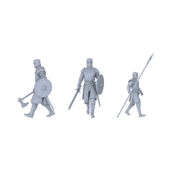 MRY-SFW LYGR047 Medieval knight, walking pose, historical theme, magic theme, wargame, resin white model, fantasy theme, wargaming miniature, scene character, figure, hand-painted S Scale 3D Printed Resin Model Kit by SSMODEL