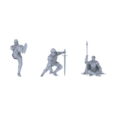MRY-SFW LYGR048 Medieval knight, resting pose, historical theme, magic theme, wargame, resin white model, fantasy theme, wargaming miniature, scene character, figure, hand-painted S Scale 3D Printed Resin Model Kit by SSMODEL